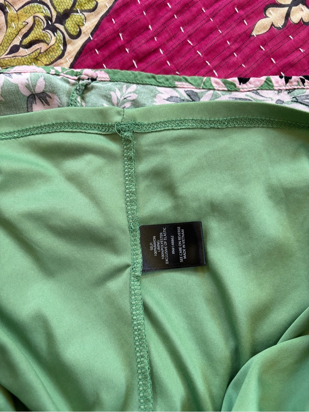 torrid Green Floral Smocked Sundress with Pink Details - Picture 9 of 11
